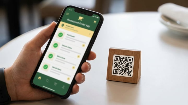 Take Orders Via QR Codes in seconds.